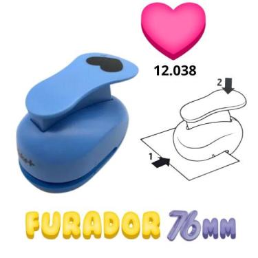 Imagem de Furador Cortador Perfurador De Eva Papel 76mm Make+  Artesanal  Scrapb