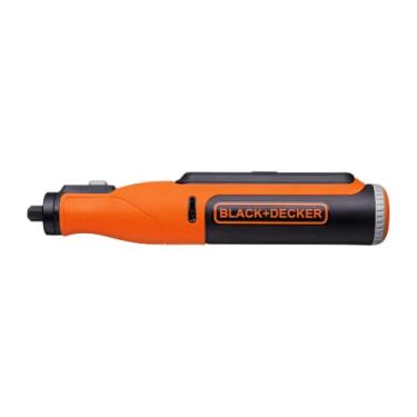 Imagem de BLACK+DECKER Micro Retífica à Bateria, com 35 Acessórios, Ideal para Trabalhos de Cortes e Lixamentos, Modelo BCRT8K35, 8V