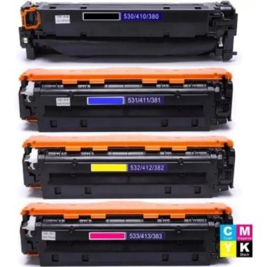 Imagem de Kit 4 Toner Compatível Cf380 Cf381 Cf382 Cf383 312a