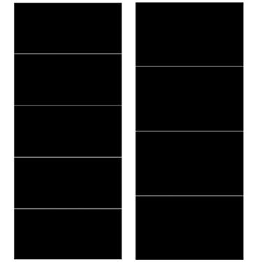 Imagem de Wallies Etiquetas retangulares para quadro-negro pretas, conjunto de 9