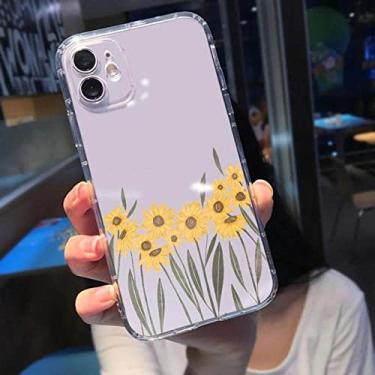 Imagem de Capa transparente de flor para iphone se x xr xs se 2020 7 7 p 6 6s 8 plus 11 12 13 max pro mini, clear ys, 124.415, para iphone 11 pro max