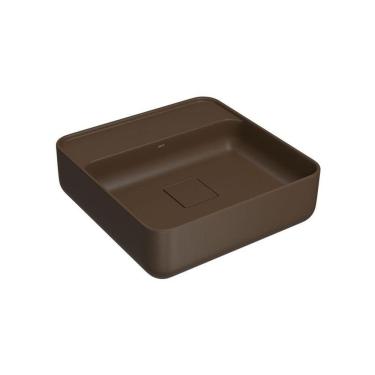 Imagem de Cuba de Apoio Deca 40x40 L.11040.M.22 Quadrada com Mesa Marrom Fosco