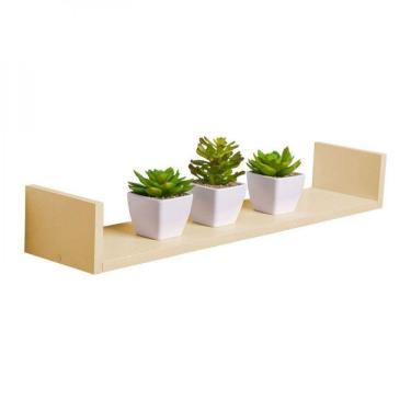 Imagem de Prateleira U 90 x 20cm Bege Claro Invisível