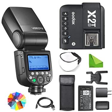 Imagem de Godox Flash V860III-S para Sony com flash sem fio X2T-S Trigge7.2V/2600mAh bateria de íon de lítio, 2.4G sem fio HSS 1/8000 1.5s Tempo de reciclagem 10 níveis de luz de modelagem LED para câmeras Sony