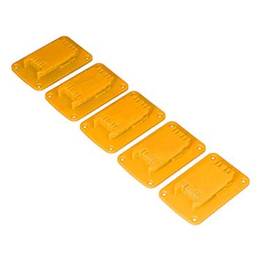 Imagem de Suporte de bateria, ferramenta elétrica suporte de montagem de bateria suporte de armazenamento para suporte fixo para ferramentas elétricas de bateria de lítio série 20V DCB (amarelo)