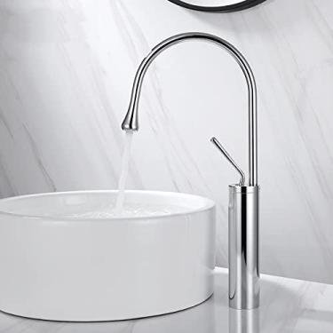 Imagem de Torneira da bacia escovado ouro preto prata torneira deck montado lavatório torneira misturador quente & Torneira de latão frio para banheiro, alto cromo, China