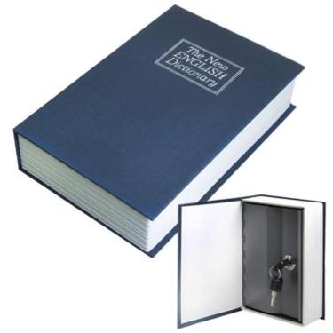Imagem de Cofre Livro Camuflado Com 2 Chaves De Segurança Segredo Porta Dinheiro Pequeno