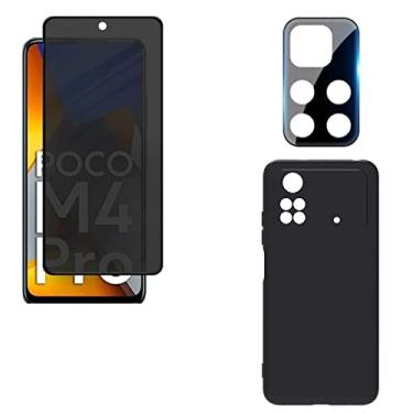 Imagem de Capa Anti Impacto Aveludada + Pelicula Anti Spy + Pel Câmera Para Xiaomi POCO M4 Pro (M4 Pro)