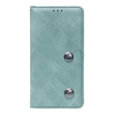 Imagem de Capa carteira para Sony Xperia 10 IV, capa com fecho magnético duplo flip Folio porta-cartão couro proteção contra quedas capa à prova de choque, azul