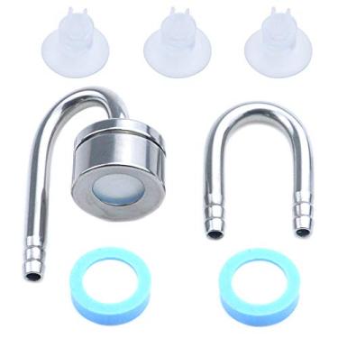 Imagem de MY MIRONEY Difusor de bolha de aço inoxidável com ventosa de sucção e disco cerâmico de substituição com ventosa e disco de cerâmica de substituição