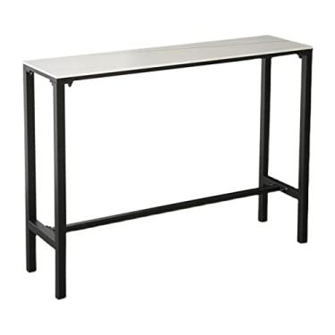 Imagem de KIZQYN Mesa de bar mesa de bar e cadeiras contra a parede longa mesa de bar varanda loja de chá mesa alta bar mesa pub conjunto de mesa (tamanho: 100 * 40 * 105 cm)