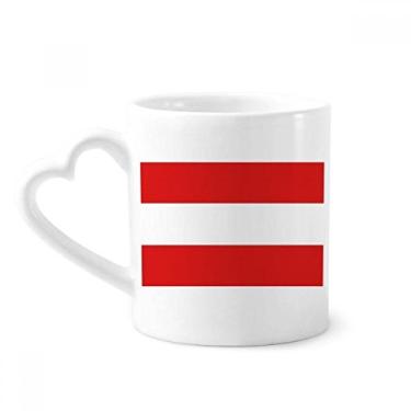 Imagem de Caneca com bandeira nacional da Áustria país da Europa café cerâmica copo de coração de vidro