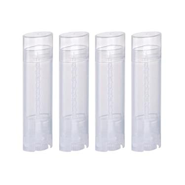 Imagem de (50PCS) - Ewandastore 5ml Oval Lip Balm Tubes,50PCS Plastic Clear Empty Oval Oval Deodorant Containers Lip Gloss Container Holder With Caps