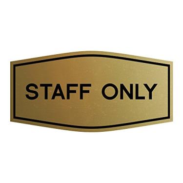 Imagem de (18 cm x 8,9 cm - Medio, Ouro escovado) - Sinalizacao apenas para bastao extravagante (ouro escovado) - Medio