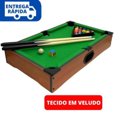 Jogo Mini Mesa de Bilhar Sinuca Compacta em Madeira Snooker com 2 Tacos  9cmx31cmx51cm - Camilo's Variedades