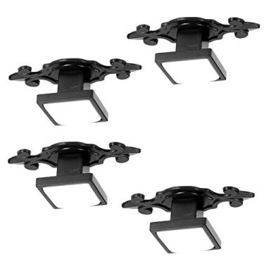 Imagem de Alça retrô de liga de zinco de cerâmica durável, 4 conjuntos de alças, para a maioria das portas e armários, armários e armários de móveis de gaveta de portas laterais (336 preto e branco fosco)