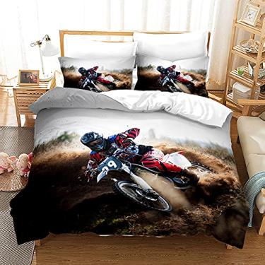 Bicicleta da sujeira capa de edredão motocross conjunto cama para