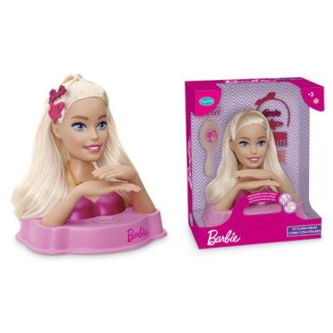 Imagem de Boneca Barbie Busto Original Com 12 Frases E 9 Acessórios Para Pentear