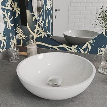 Imagem de Cuba Pia Banheiro Venus e Valvula Inox Click Cor: Branco