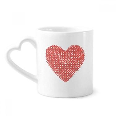 Imagem de Caneca de coração rosa grafite esboço dia dos namorados café cerâmica copo de coração copo de vidro