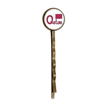 Imagem de Boné de metal retrô com estampa roxa da bandeira nacional do Qatar