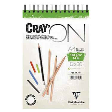 Imagem de CLAIREFONTAINE Caderno de Desenho, Crayon, Branco, A4, Pacote de 1