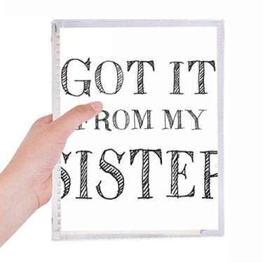Imagem de For My Family Got It From My Sister Caderno Presente Folhas Soltas Diário Recarregável Papelaria