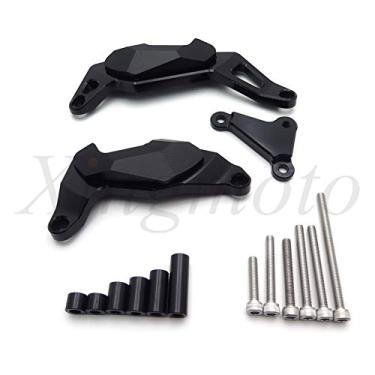 Imagem de NBX- KA-NINJA4-BHK - Capa protetora do motor Crash Pad CNC compatível com NBX- KA-WASAKI NINJA 400 250 2018-2019 preta