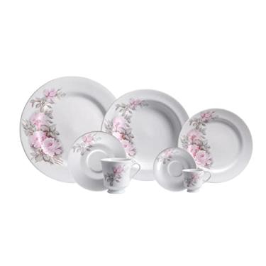 Imagem de Serviço de Jantar, Chá e Café 42 Peças em Porcelana, Modelo Redondo Itamaraty, Decoração Maresias, Multicor, Porcelana Schmidt