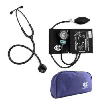 Imagem de Conjunto Esfigmomanômetro + Estetoscópio Bic (PRETO)