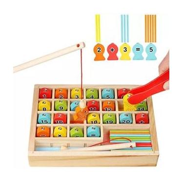 Imagem de Placa educacional montessori de brinquedo, jogo educativo de madeira para crianças, jogo educativo, matemática,