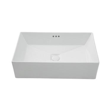 Imagem de Cuba De Apoio Para Banheiro Retangular Slim Louça Cerâmica 60 cm Lolita Pingoo.casa - B...