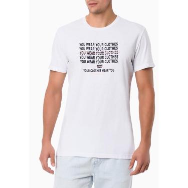 Imagem de Camiseta Mc Ckj Masc Wear Your Calvin Klein - Branco Branco G-Masculino