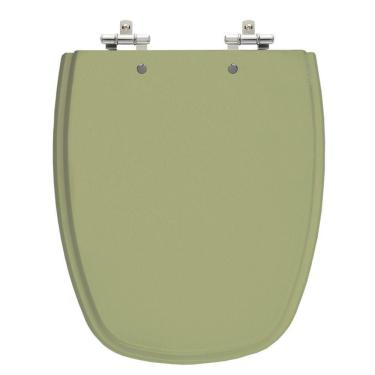 Imagem de Assento Sanitário Monte Carlo Verde Malva Tampa para Vaso Deca de Madeira Laqueada