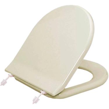 Imagem de Assento Sanitário Calypso Biscuit (Bege Claro) Tampa para Vaso Incepa Almofadado