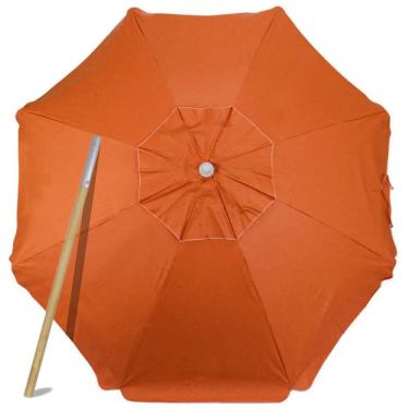 Imagem de Guarda Sol Grande Reforçado Praia Pesca 2mt Haste Em Madeira