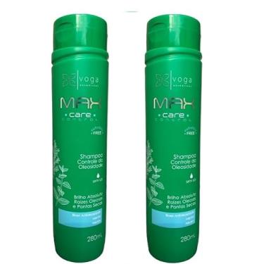 Imagem de kit 2 Shampoo Raizes oleosas e pontas Secas Max Care Control Voga 280 Ml