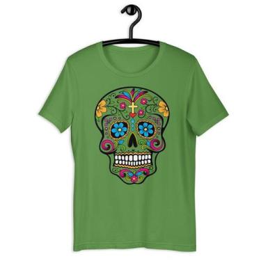Imagem de Camiseta Blusa Feminina - Caveira Mexicana Skull - Amazing