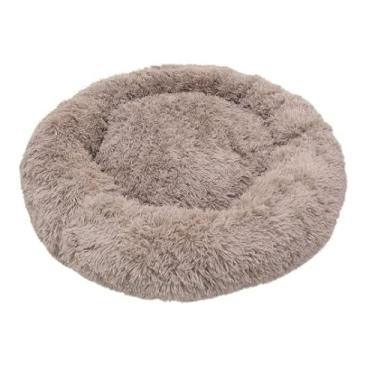 Imagem de Cama Pet Nuvem 100cm Fofa Luxo Redonda De Pelúcia 1 Metro Caminha GG Gigante Cachorros Cães (Marrom Amendoim)