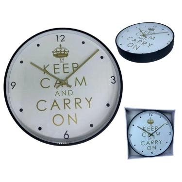 Imagem de Relógio de Parede Redondo Grande 33cm Clean Moderno KEEPCALM