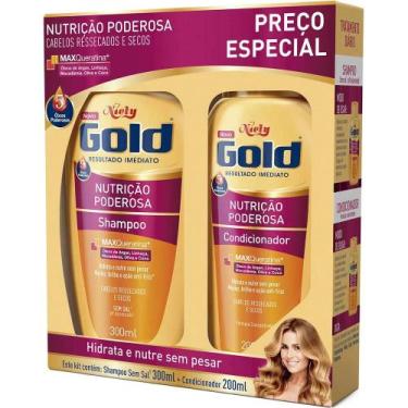 Imagem de Kit Niely Gold Nutrição Poderosa Com Shampoo 300ml E Condicionador 200
