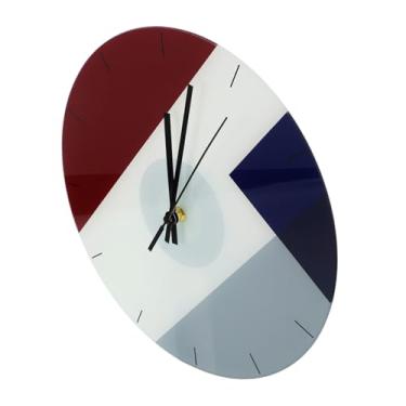 Imagem de Luxshiny Relógio De Parede Pendurado Na Parede Sala De Estar Relógio Sem Tique-Taque Preto E Branco Decoração De Cozinha Pequenos Acessórios De Relógio De Lata Decoração Preta Bateria