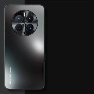 Imagem de Capa fina fosca para huawei mate 50 pro, capa de metal com lente protetora à prova de choque para huawei mate 30 40 50 60 pro, preta, para mate 30pro