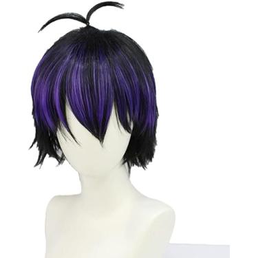 Imagem de Anime Wig Vtuber Ren Zotto NIJISANJI EN ILUNA Risotto Ren Zotto Wig 30cm Short Heat Resistant Synthetic Hair Cosplay Anime Wigs + Wig Cap