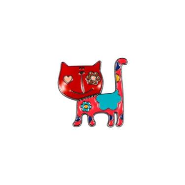 Imagem de Broche de gato bonito pintura esmaltada broche de gato animal liga lapela broche unissex feminino e masculino broche broche joias da moda, Metal, esmalte