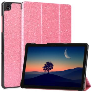 Imagem de Caweet Capa para Samsung Galaxy Tab A9+ / A9 Plus 28 cm 2023, capa traseira rígida ultrafina e leve com suporte triplo com Atuo Sleep/Wake, rosa brilhante