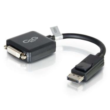 Imagem de C2G Display Port Cable, Display Port para DVI, macho para fêmea, preto, 8 polegadas, cabos para Go 54321