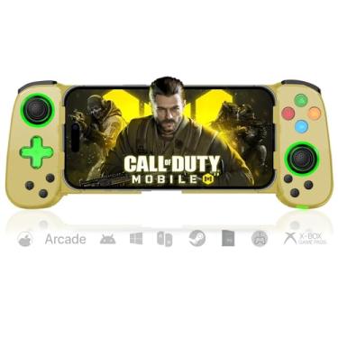 Imagem de arVin Wireless Gaming Controller for iPhone, Android with Phone CASE Support & Green Light, Bluetooth Gamepad for iPhone/iPad/Samsung/Tablet/Switch/PS4/PC, Call of Duty Mobile, Genshin Impact, Diablo