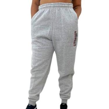 Imagem de Calça De Moletom Feminina Plus Size Flanelada Tamanho Grande-Feminino