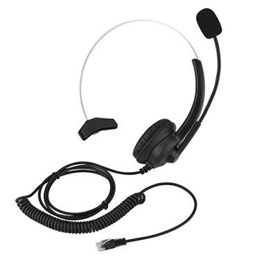 Imagem de Fone De Ouvido Com Cancelamento De Ruído, Fone De Ouvido Para Call Center Com Microfone, Fone De Ouvido Sem Perdas Com Cancelamento De Ruído Para Escritório De Call Center(Plugue de cristal)